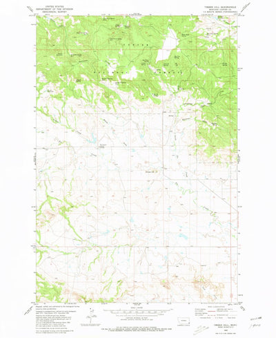 United States Geological Survey Timber Hill, MT (1980, 24000-Scale) digital map