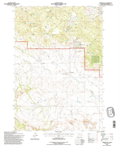 United States Geological Survey Timber Hill, MT (1993, 24000-Scale) digital map