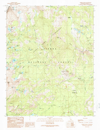 United States Geological Survey Timber Knob, CA (1990, 24000-Scale) digital map