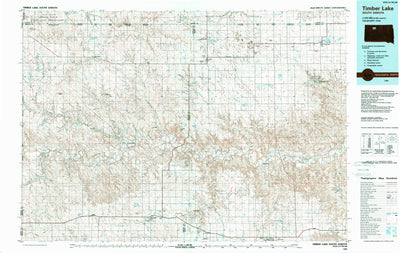 United States Geological Survey Timber Lake, SD (1986, 100000-Scale) digital map