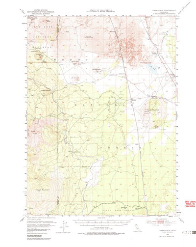 United States Geological Survey Timber Mountain, CA (1952, 62500-Scale) digital map