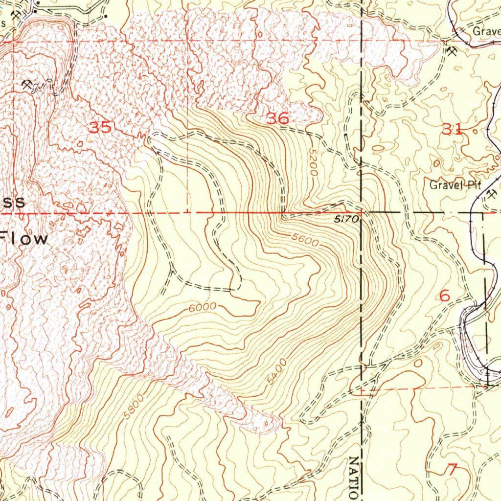 Timber Mountain, CA (1952, 62500-Scale) Map by United States Geological ...