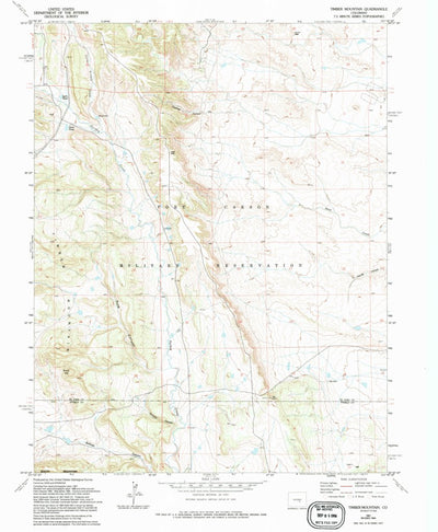 United States Geological Survey Timber Mountain, CO (1961, 24000-Scale) digital map