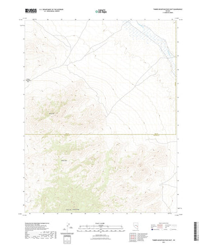 United States Geological Survey Timber Mountain Pass East, NV (2021, 24000-Scale) digital map