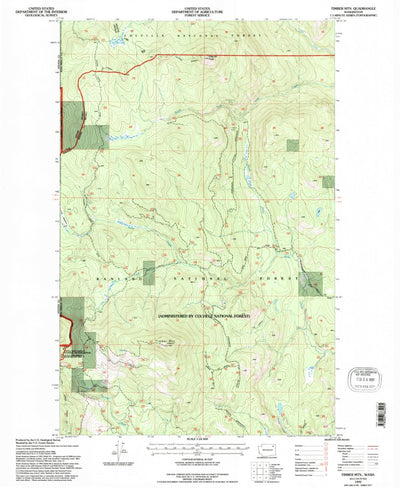 United States Geological Survey Timber Mountain, WA (1992, 24000-Scale) digital map