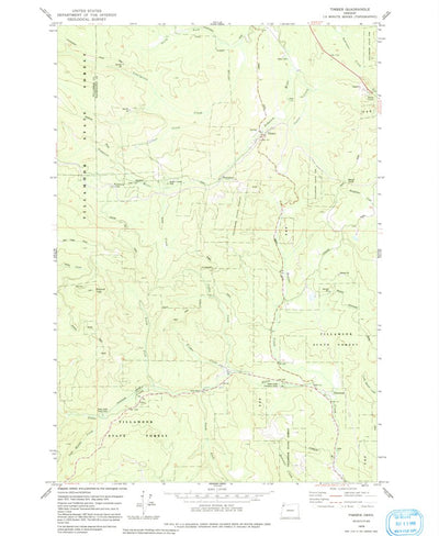 United States Geological Survey Timber, OR (1979, 24000-Scale) digital map