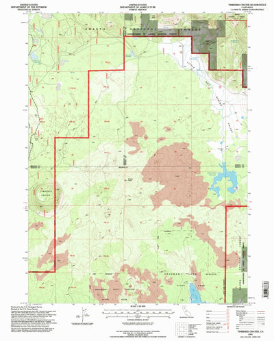 United States Geological Survey Timbered Crater, CA (1995, 24000-Scale) digital map