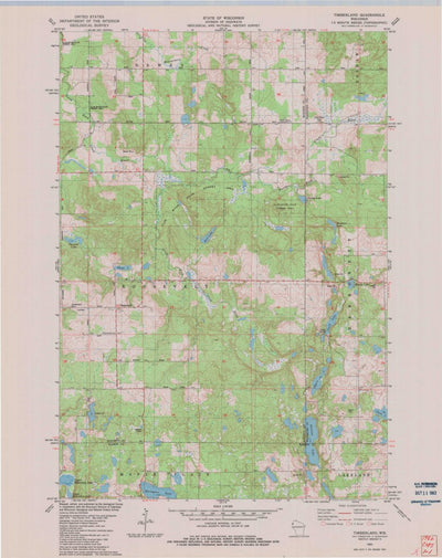United States Geological Survey Timberland, WI (1982, 24000-Scale) digital map
