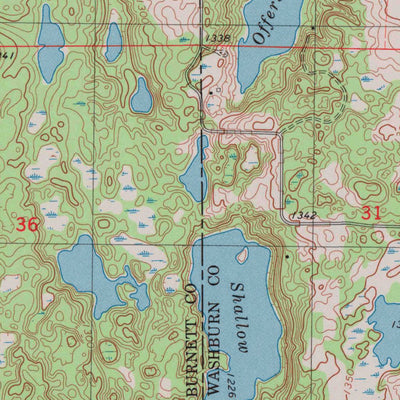 United States Geological Survey Timberland, WI (1982, 24000-Scale) digital map