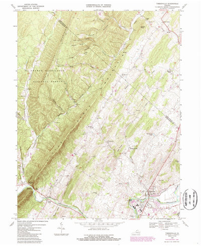 United States Geological Survey Timberville, VA (1967, 24000-Scale) digital map