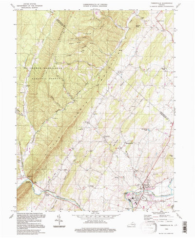 United States Geological Survey Timberville, VA (1994, 24000-Scale) digital map