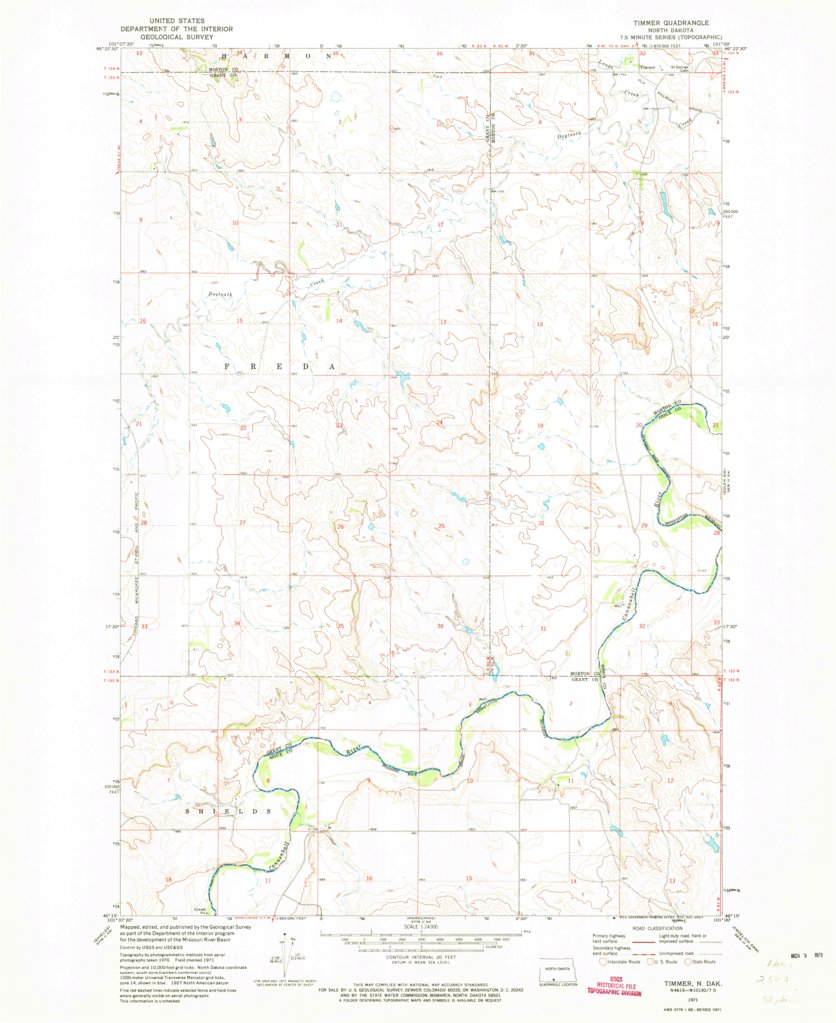 Timmer, ND (1971, 24000-Scale) Map by United States Geological Survey ...