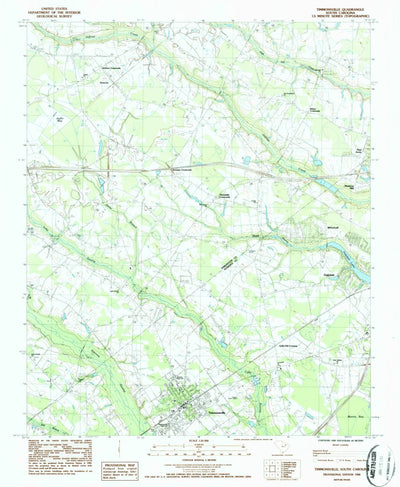United States Geological Survey Timmonsville, SC (1986, 24000-Scale) digital map