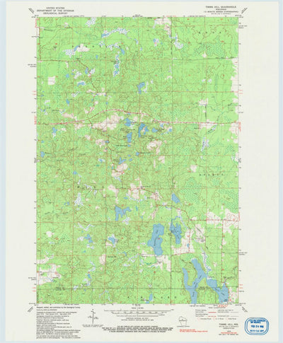 United States Geological Survey Timms Hill, WI (1979, 24000-Scale) digital map
