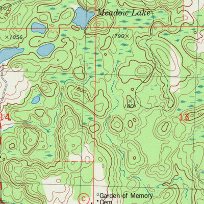 United States Geological Survey Timms Hill, WI (1979, 24000-Scale) digital map