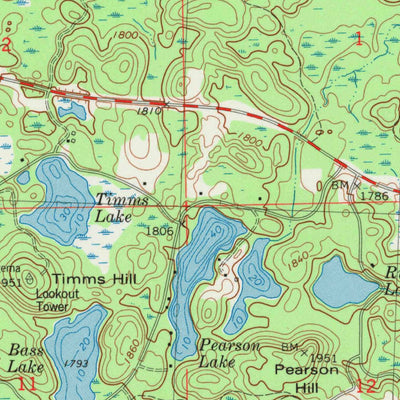 United States Geological Survey Timms Hill, WI (1979, 24000-Scale) digital map