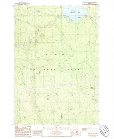 United States Geological Survey Timothy Lake, OR (1985, 24000-Scale) digital map