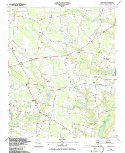 United States Geological Survey Timothy, NC (1986, 24000-Scale) digital map