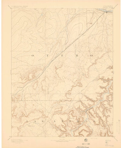 United States Geological Survey Timpas, CO (1894, 125000-Scale) digital map