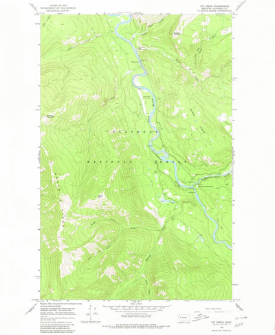 United States Geological Survey Tin Creek, MT (1965, 24000-Scale) digital map