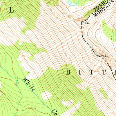 United States Geological Survey Tin Cup Lake, MT-ID (1964, 24000-Scale) digital map