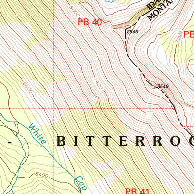 United States Geological Survey Tin Cup Lake, MT-ID (1998, 24000-Scale) digital map