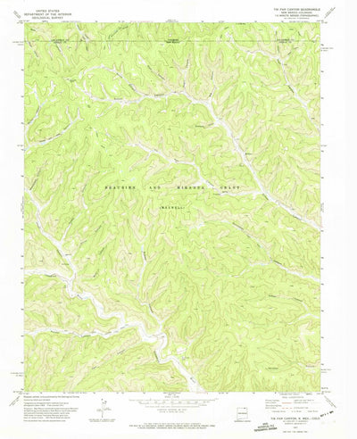 United States Geological Survey Tin Pan Canyon, NM-CO (1971, 24000-Scale) digital map