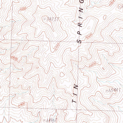 United States Geological Survey Tin Springs Mountain, NV-UT (1986, 24000-Scale) digital map