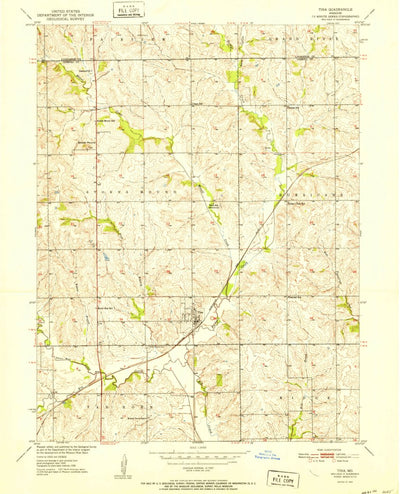 United States Geological Survey Tina, MO (1952, 24000-Scale) digital map