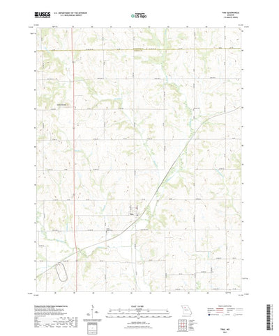 United States Geological Survey Tina, MO (2021, 24000-Scale) digital map