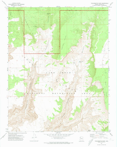 United States Geological Survey Tincanebitts Point, AZ (1971, 24000-Scale) digital map