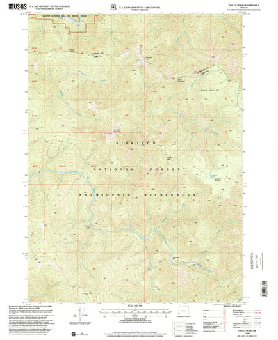 United States Geological Survey Tincup Peak, OR (1998, 24000-Scale) digital map