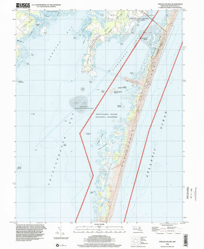 United States Geological Survey Tingles Island, MD (1998, 24000-Scale) digital map