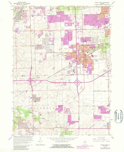 United States Geological Survey Tinley Park, IL (1963, 24000-Scale) digital map