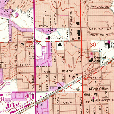 United States Geological Survey Tinley Park, IL (1963, 24000-Scale) digital map