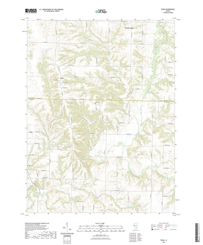 United States Geological Survey Tioga, IL (2021, 24000-Scale) digital map