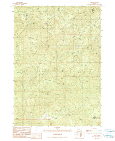 United States Geological Survey Tioga, OR (1990, 24000-Scale) digital map