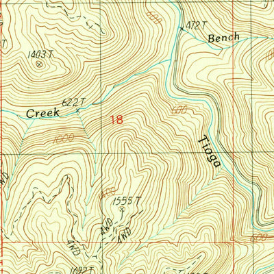United States Geological Survey Tioga, OR (1990, 24000-Scale) digital map