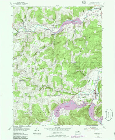 United States Geological Survey Tioga, PA-NY (1954, 24000-Scale) digital map