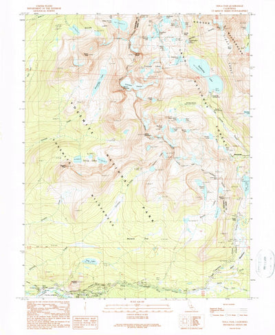 United States Geological Survey Tioga Pass, CA (1990, 24000-Scale) digital map