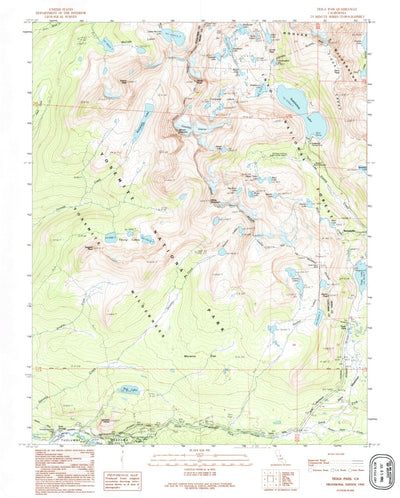 United States Geological Survey Tioga Pass, CA (1992, 24000-Scale) digital map