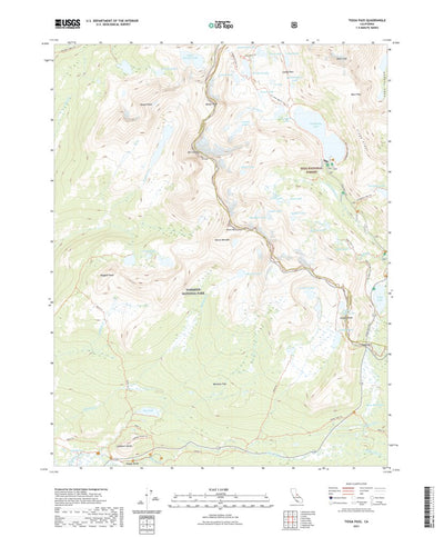United States Geological Survey Tioga Pass, CA (2021, 24000-Scale) digital map