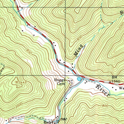 United States Geological Survey Tioga, WV (1997, 24000-Scale) digital map