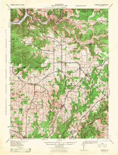 United States Geological Survey Tionesta, PA (1946, 62500-Scale) digital map