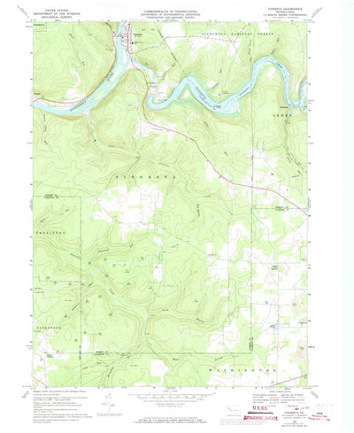 United States Geological Survey Tionesta, PA (1967, 24000-Scale) digital map