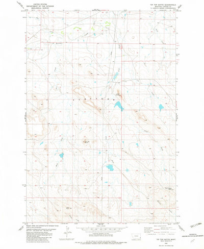 United States Geological Survey Tip Top Butte, MT (1982, 24000-Scale) digital map