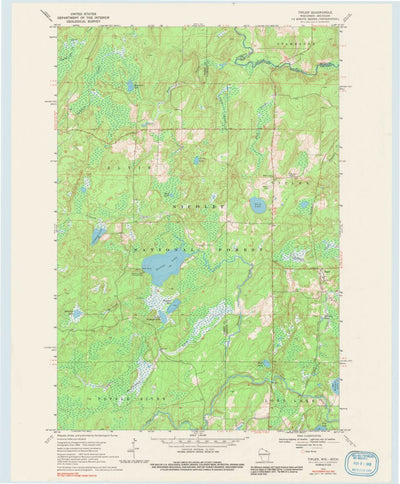 United States Geological Survey Tipler, WI-MI (1970, 24000-Scale) digital map