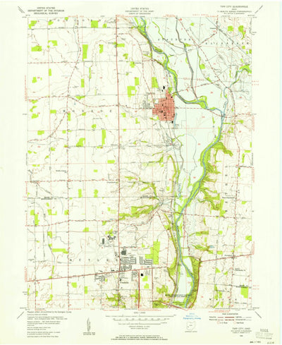 United States Geological Survey Tipp City, OH (1955, 24000-Scale) digital map