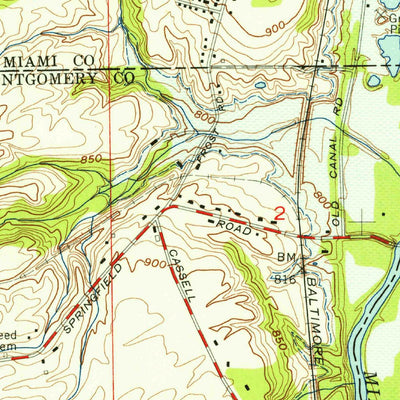 United States Geological Survey Tipp City, OH (1955, 24000-Scale) digital map