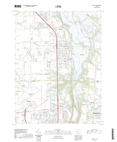 United States Geological Survey Tipp City, OH (2023, 24000-Scale) digital map